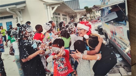 Holiday toy drive photo from Azure Estates