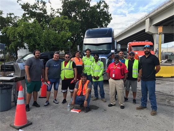 Truck drivers at CEMEX cookout 