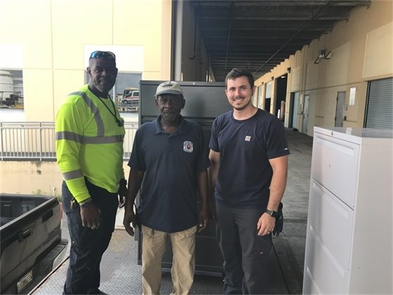 Facilities workers Dante and Tammer