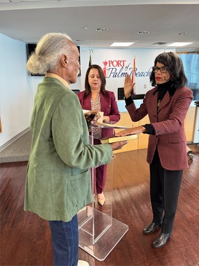 Commissioner Dr. Jean L. Enright swearing in for next term 