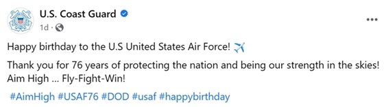 USCG social media post
