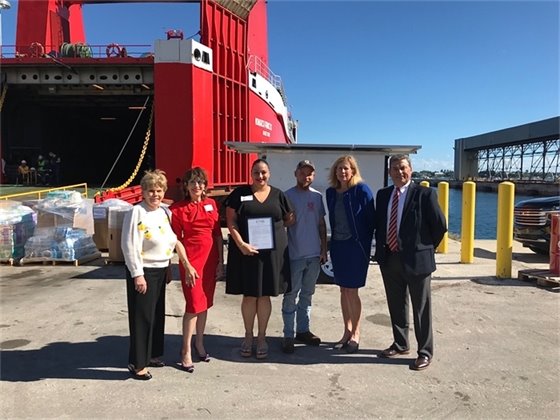 Group photo at event