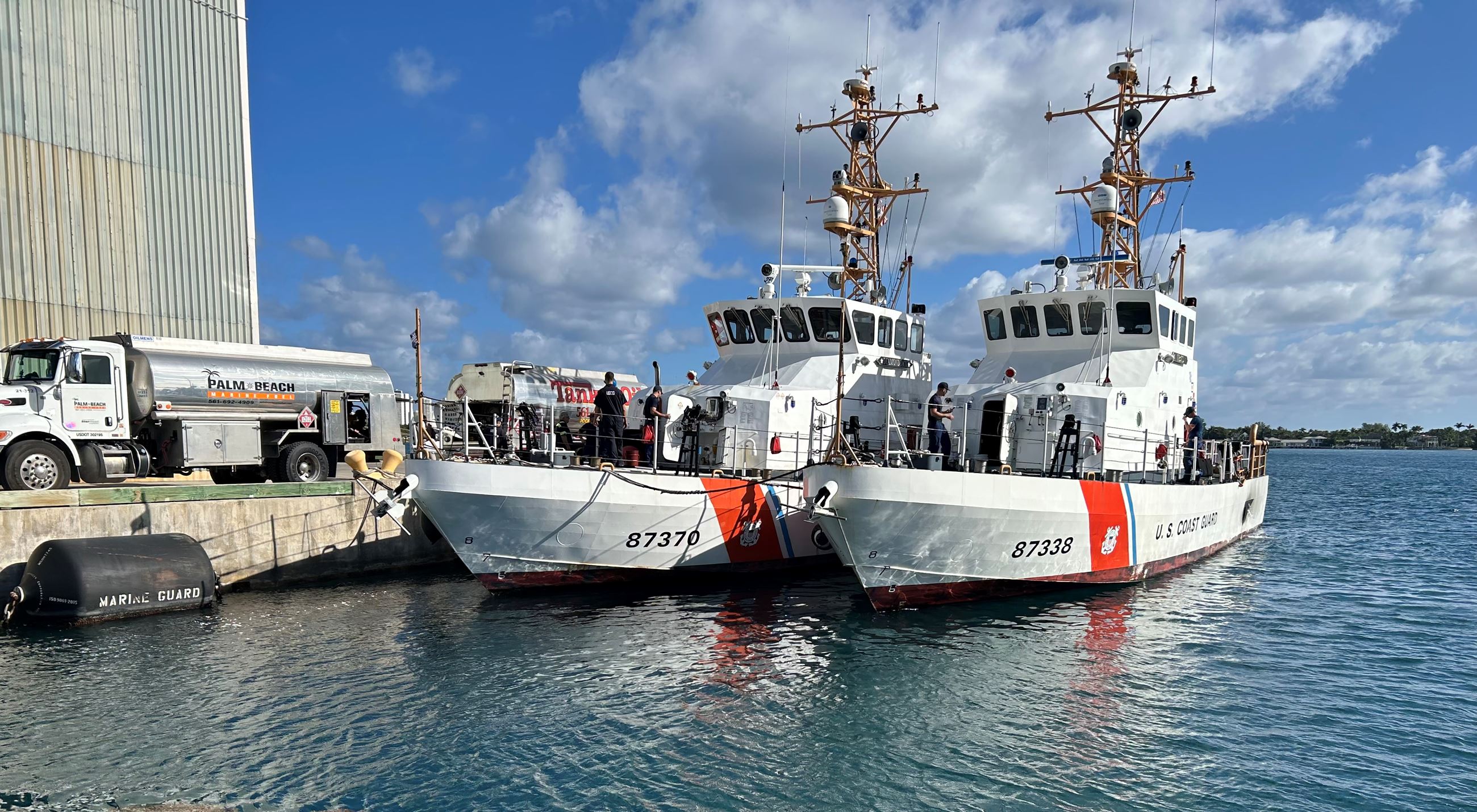 USCG vessels in port