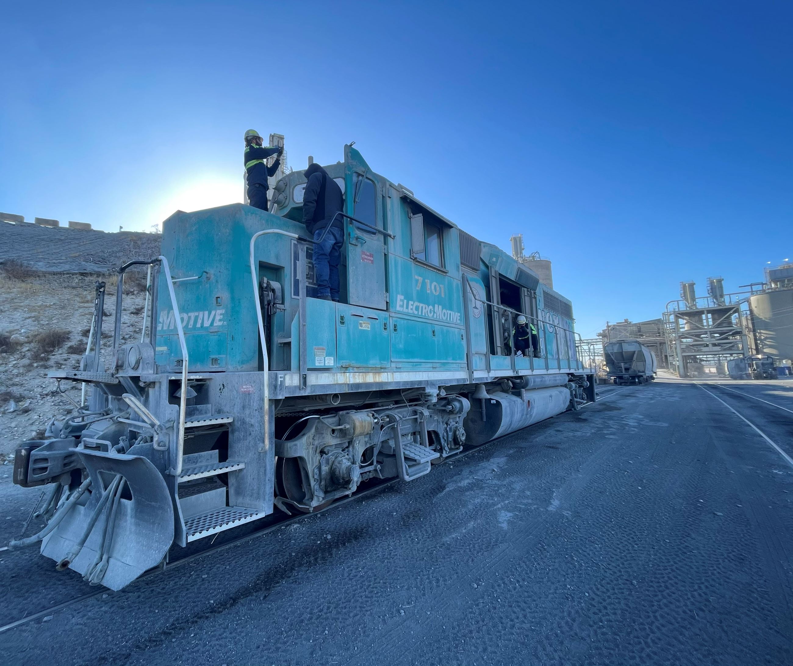 Inspection of locomotive